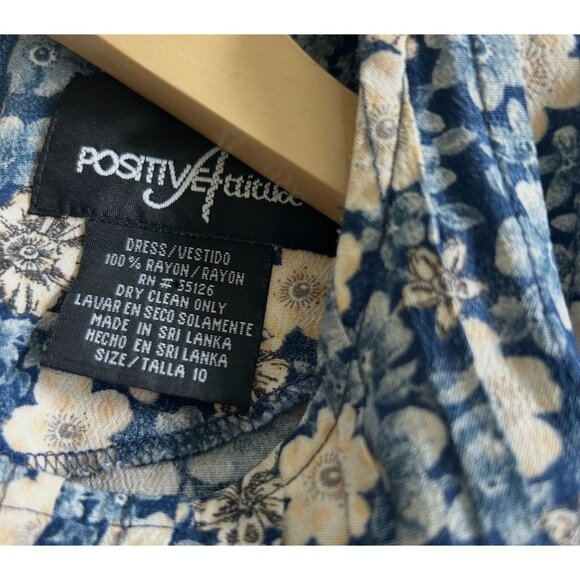 Vintage Ditsy floral babydoll Midi Dress - classic 90s floral dress style with D - Picture 9 of 10